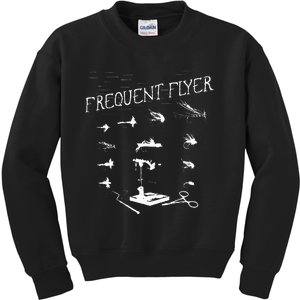 Fly Fishing Tying Funny Fisherman Christmas Fathers Day Kids Sweatshirt