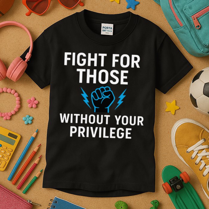 Fight For Those Without Your Privilege Kids T-Shirt