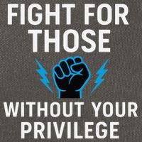 Fight For Those Without Your Privilege Cotton Canvas Backpack