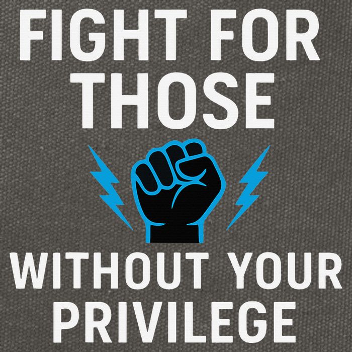 Fight For Those Without Your Privilege Cotton Canvas Backpack