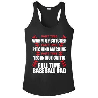 Funny Full Time Baseball Dad Quotes Sayings Fathers Day Funny Gift Ladies PosiCharge Competitor Racerback Tank