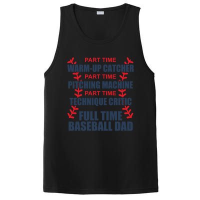 Funny Full Time Baseball Dad Quotes Sayings Fathers Day Gift PosiCharge Competitor Tank