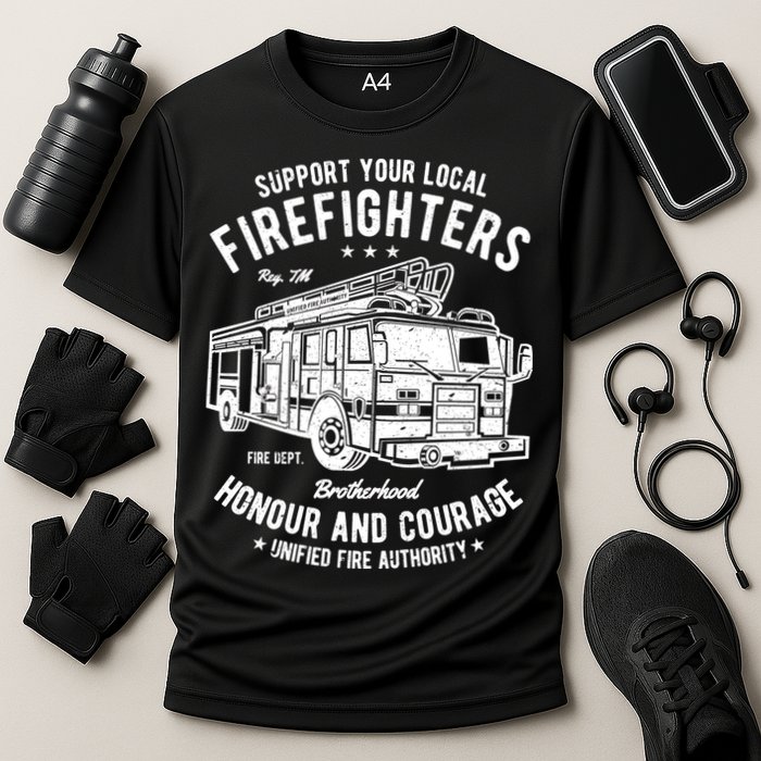 Support Your Local Fire Fighters Performance Shirt