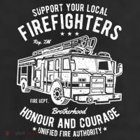 Support Your Local Fire Fighters 11oz C Handle Ceramic Mug