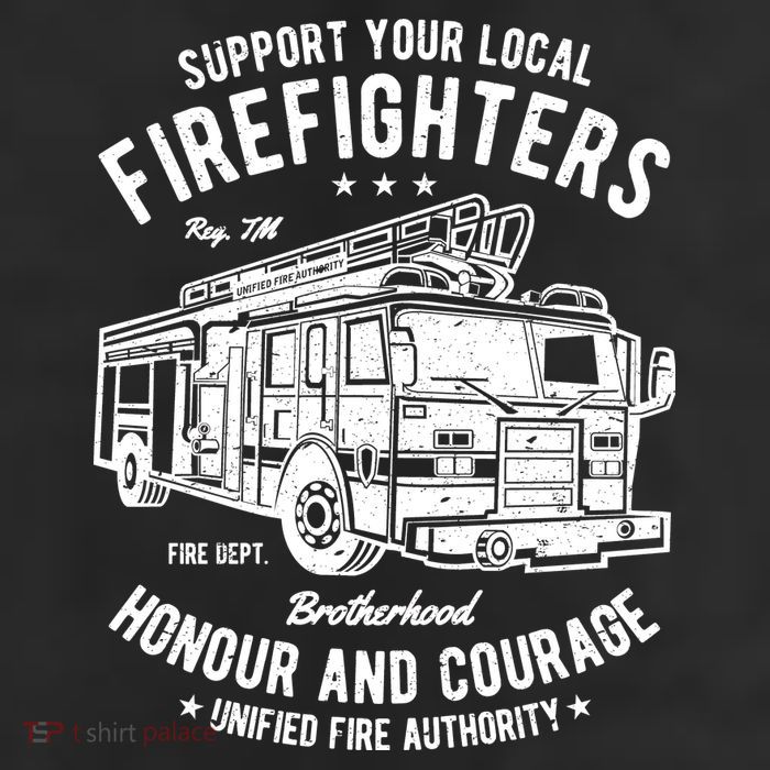 Support Your Local Fire Fighters 11oz C Handle Ceramic Mug