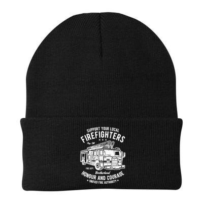 Support Your Local Fire Fighters Knit Cap Winter Beanie