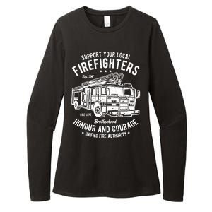 Support Your Local Fire Fighters Womens CVC Long Sleeve Shirt