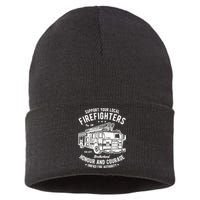 Support Your Local Fire Fighters Sustainable Knit Beanie