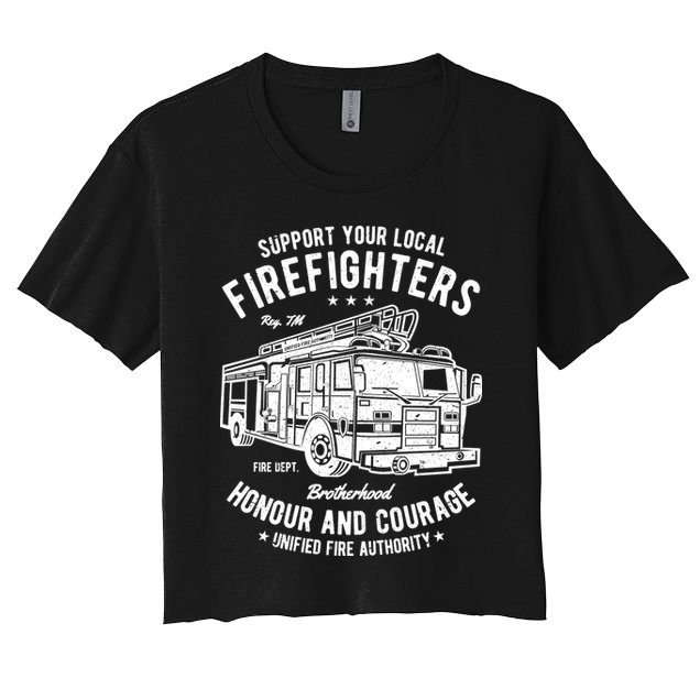 Support Your Local Fire Fighters Crop Top