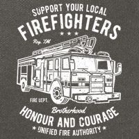 Support Your Local Fire Fighters Cotton Canvas Backpack