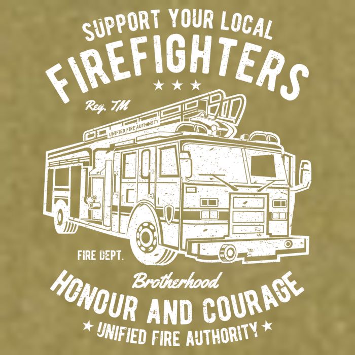 Support Your Local Fire Fighters Garment-Dyed Women's Muscle Tee