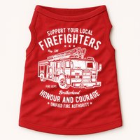 Support Your Local Fire Fighters Doggie Tank