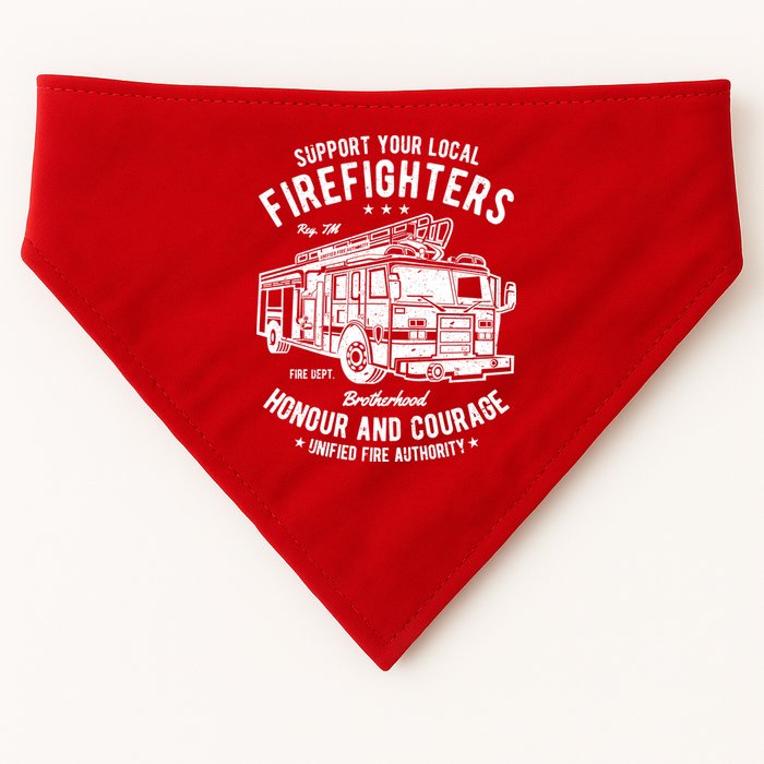 Support Your Local Fire Fighters USA-Made Doggie Bandana