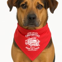 Support Your Local Fire Fighters USA-Made Doggie Bandana