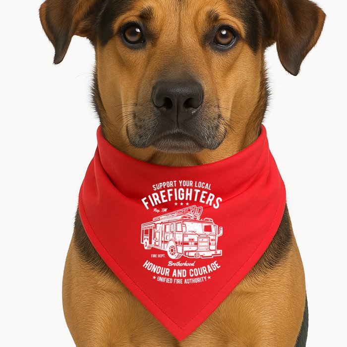 Support Your Local Fire Fighters USA-Made Doggie Bandana