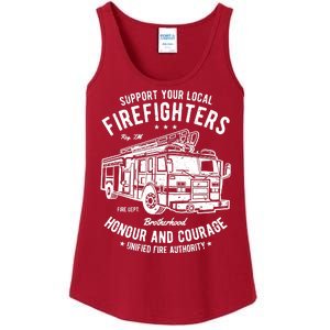 Support Your Local Fire Fighters Ladies Essential Tank