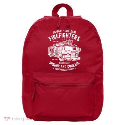 Support Your Local Fire Fighters 16 in Basic Backpack