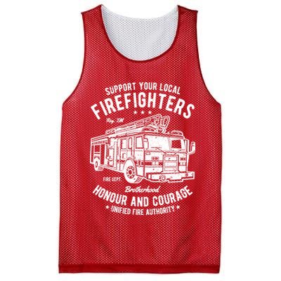 Support Your Local Fire Fighters Mesh Reversible Basketball Jersey Tank