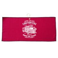Support Your Local Fire Fighters Large Microfiber Waffle Golf Towel