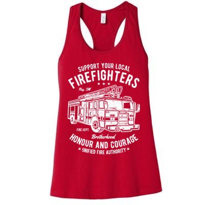 Support Your Local Fire Fighters Womens Tank Top