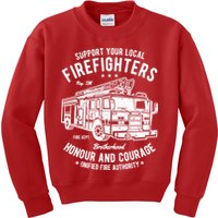 Support Your Local Fire Fighters Kids Sweatshirt