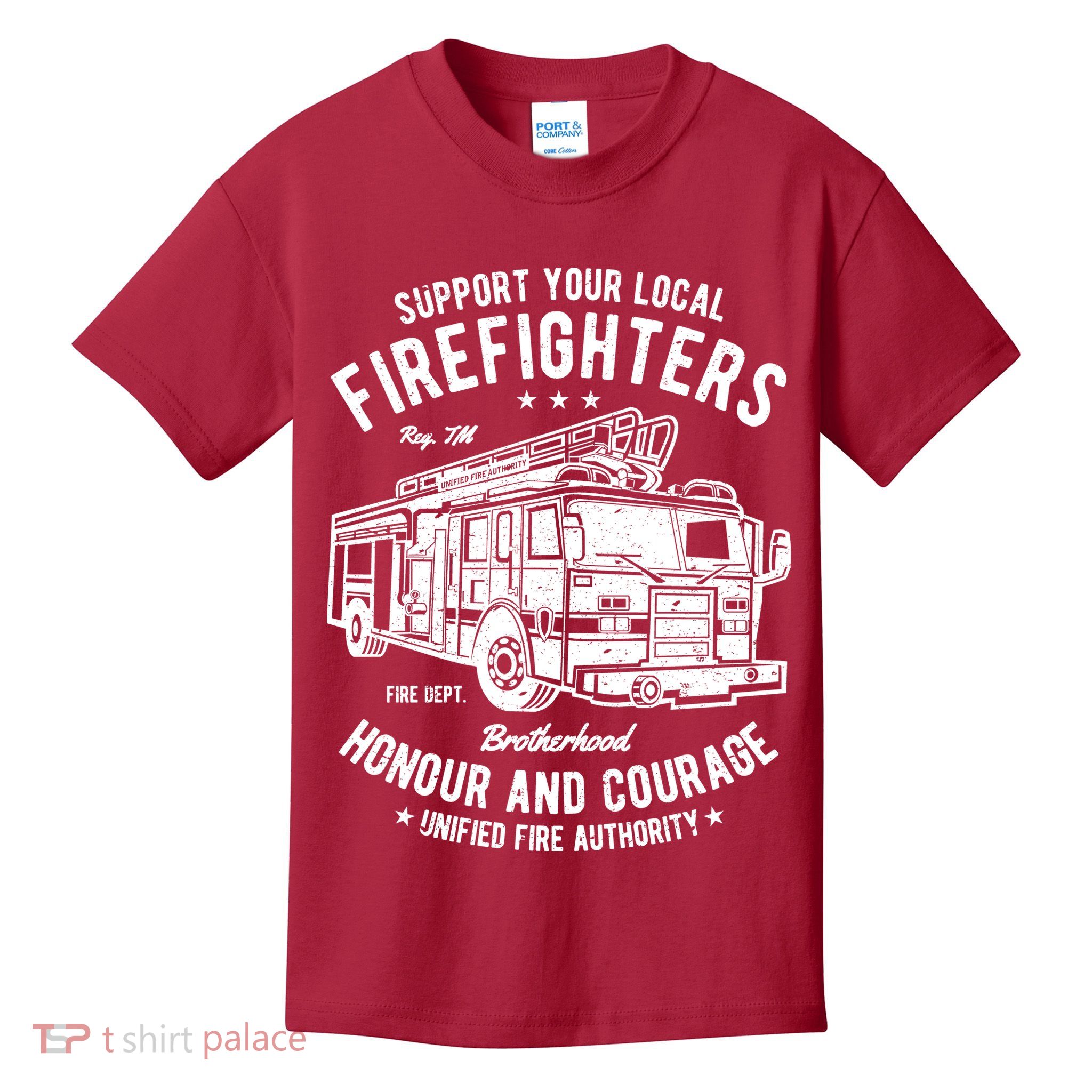 Support Your Local Fire Fighters Kids T-Shirt