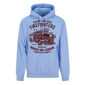 Support Your Local Fire Fighters Unisex Surf Hoodie