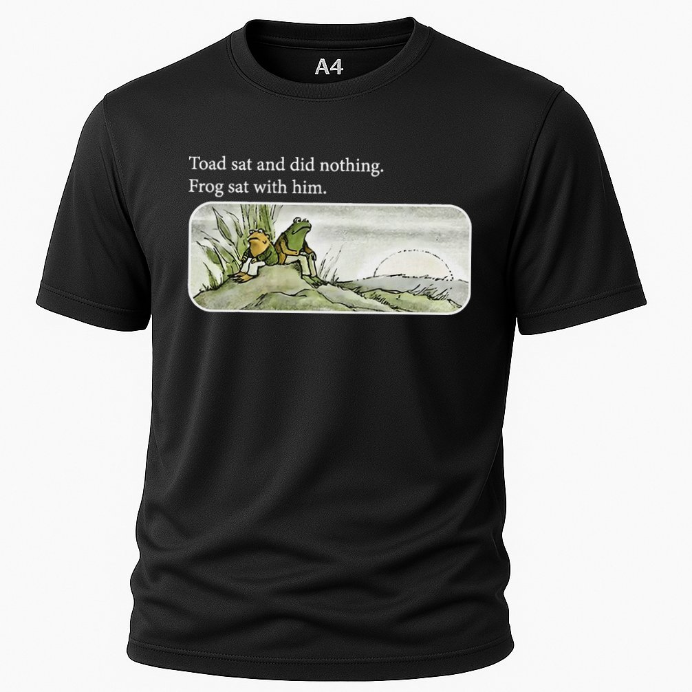 Frogs Funny Toads Meme Lover Toad Sat And Did Nothing Cooling Performance Crew T-Shirt