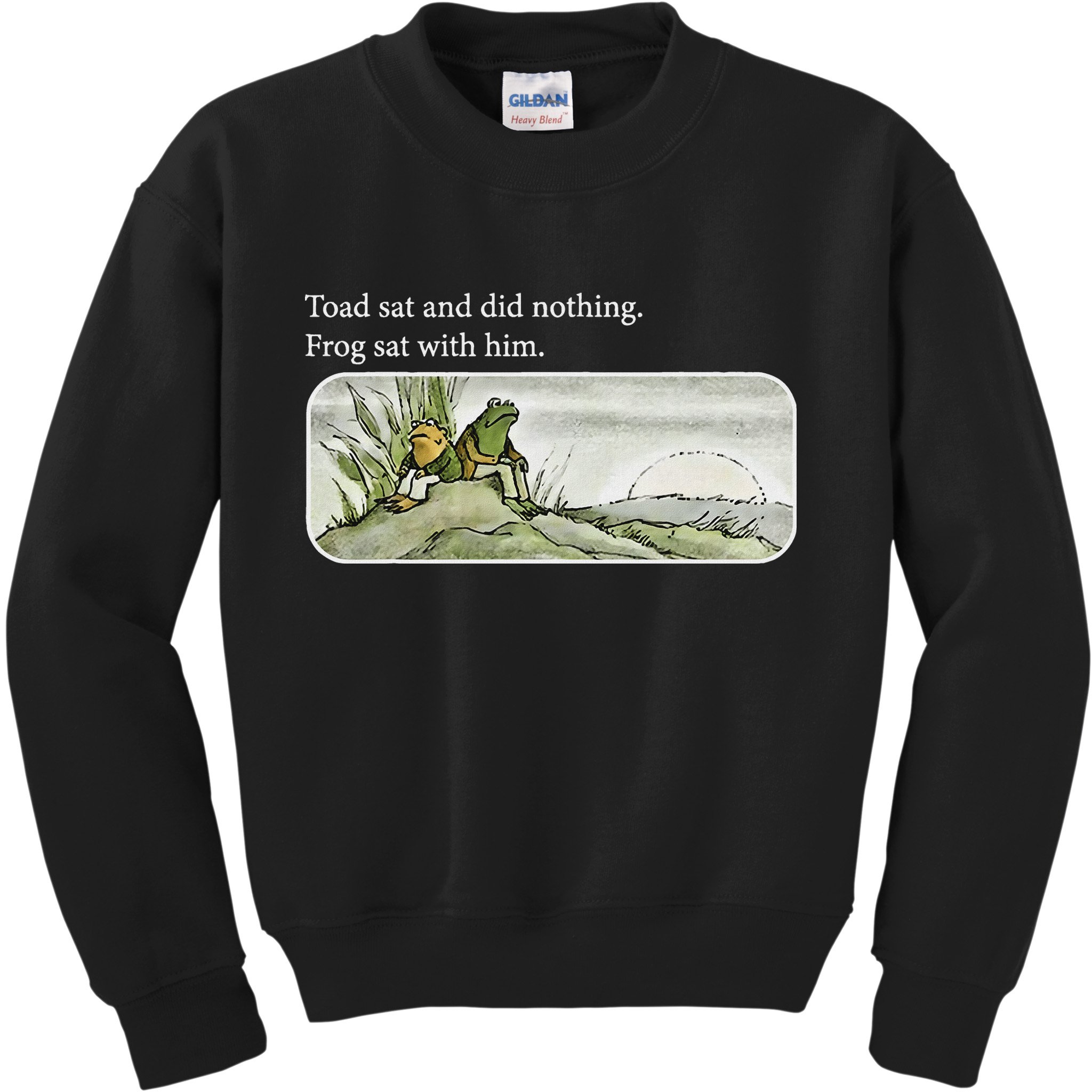 Frogs Funny Toads Meme Lover Toad Sat And Did Nothing Kids Sweatshirt