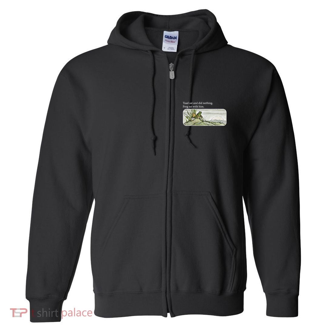 Frogs Funny Toads Meme Lover Toad Sat And Did Nothing Full Zip Hoodie