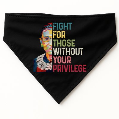 Fight For Those Without Your Privilege Women Rights Feminist USA-Made Doggie Bandana