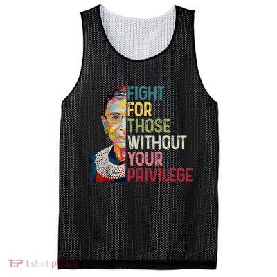 Fight For Those Without Your Privilege Women Rights Feminist Mesh Reversible Basketball Jersey Tank