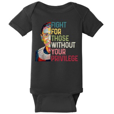 Fight For Those Without Your Privilege Women Rights Feminist Baby Bodysuit