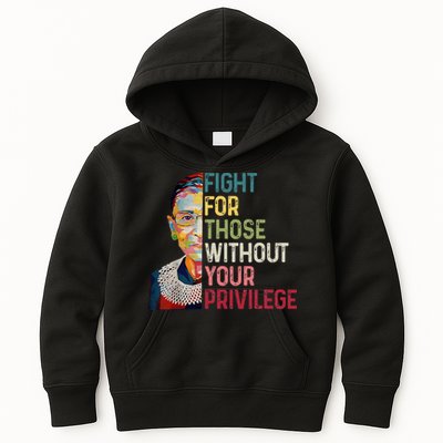 Fight For Those Without Your Privilege Women Rights Feminist Kids Hoodie
