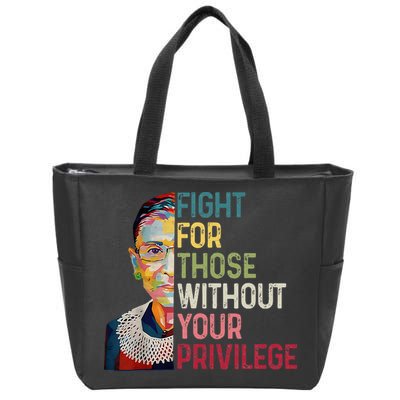Fight For Those Without Your Privilege Women Rights Feminist Zip Tote Bag