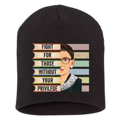 Fight For Those Without Your Privilege Women Rights Feminist Short Acrylic Beanie