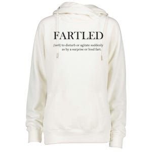 Fartled Funny Toilet Humor Womens Funnel Neck Pullover Hood