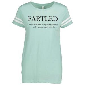 Fartled Funny Toilet Humor Enza Ladies Jersey Football T-Shirt