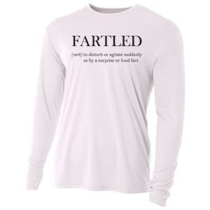 Fartled Funny Toilet Humor Cooling Performance Long Sleeve Crew