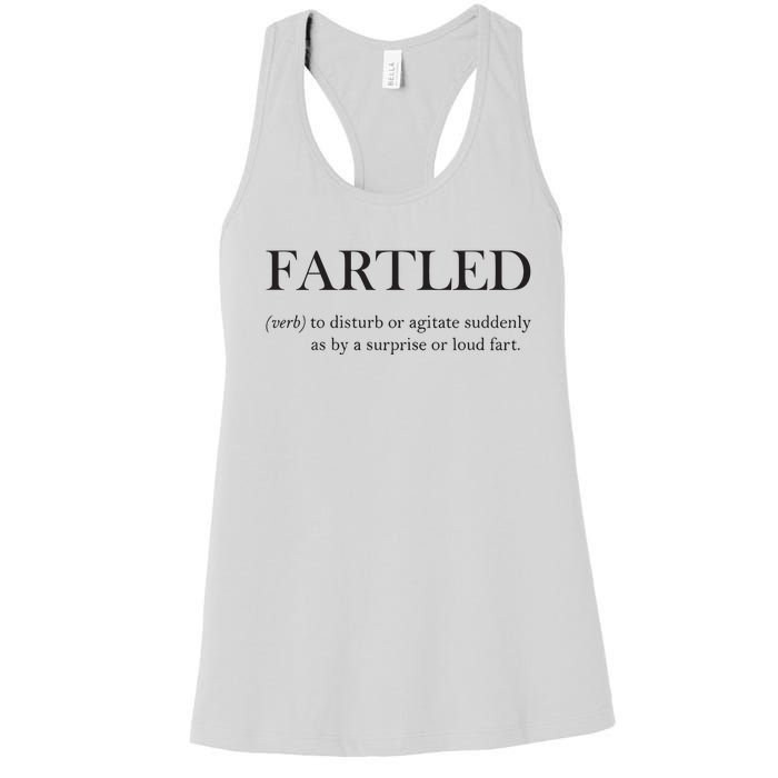 Fartled Funny Toilet Humor Women's Racerback Tank