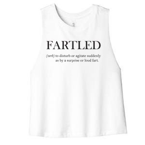 Fartled Funny Toilet Humor Women's Racerback Cropped Tank