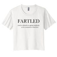 Fartled Funny Toilet Humor Women's Crop Top Tee