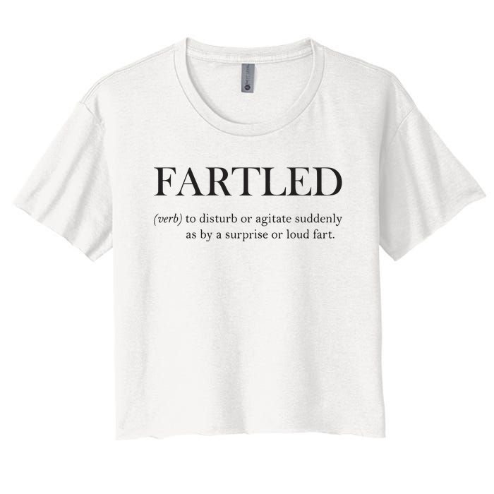 Fartled Funny Toilet Humor Women's Crop Top Tee