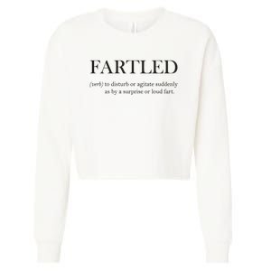 Fartled Funny Toilet Humor Cropped Pullover Crew