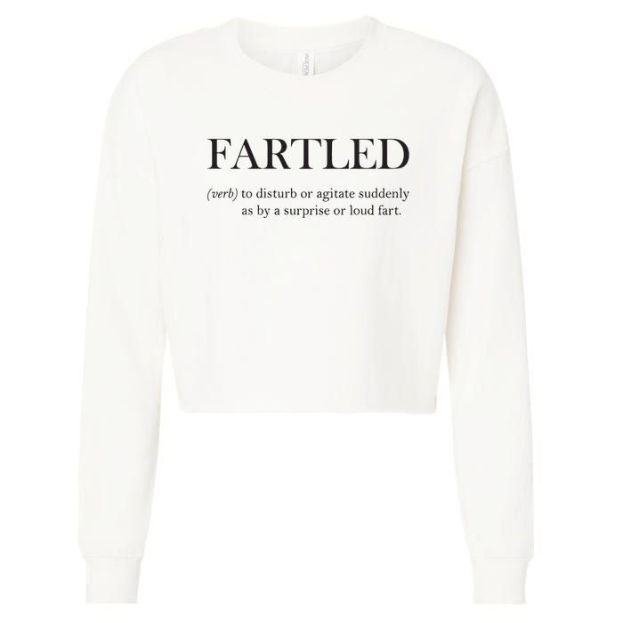 Fartled Funny Toilet Humor Cropped Pullover Crew