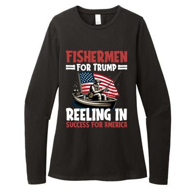 Fisher For Trump President Bass Fishing Election Trump Gift Womens CVC Long Sleeve Shirt