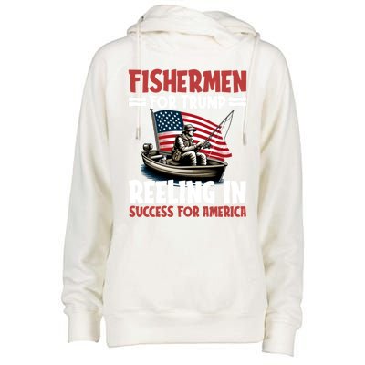 Fisher For Trump President Bass Fishing Election Trump Gift Womens Funnel Neck Pullover Hood