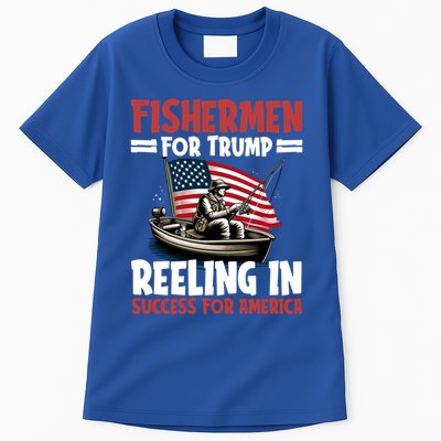 Fisher For Trump President Bass Fishing Election Trump Gift Tall T-Shirt