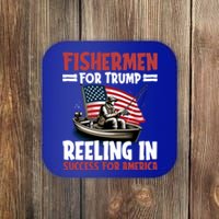 Fisher For Trump President Bass Fishing Election Trump Gift Coaster