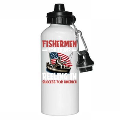 Fisher For Trump President Bass Fishing Election Trump Gift Aluminum Water Bottle